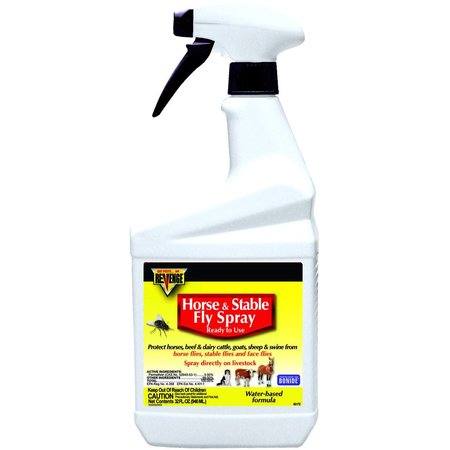 BONIDE PRODUCTS Horse and Stable Fly Spray, Liquid, Spray Application, 1 qt 46172
